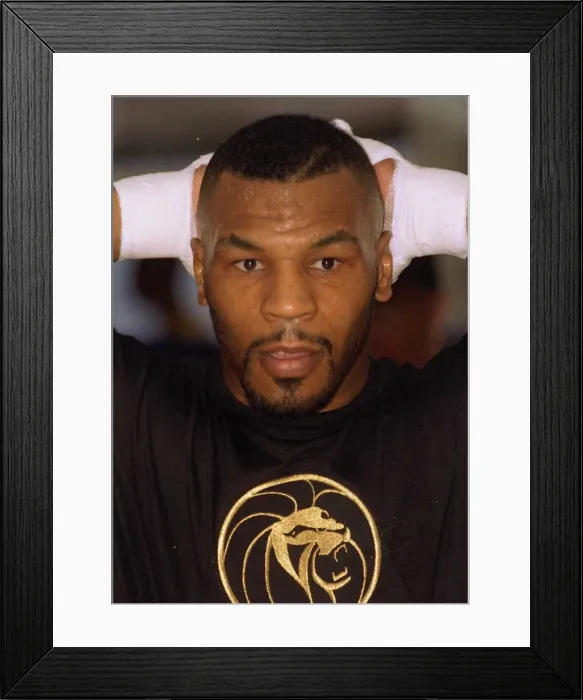 Framed Print : Mike Tyson in training for the World Title fight against Frank Bruno Framed Print : Mike Tyson in training for the World Title fight against Frank Bruno