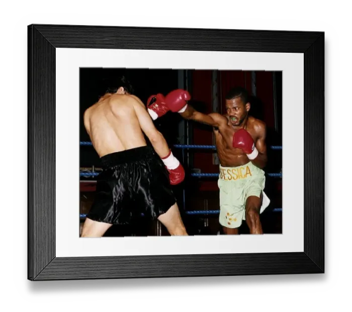 : Duke McKenzie Boxing defeats Jesse Benavides in a Bantamweight fight at Lewisham Theatre : Duke McKenzie Boxing defeats Jesse Benavides in a Bantamweight fight at Lewisham Theatre