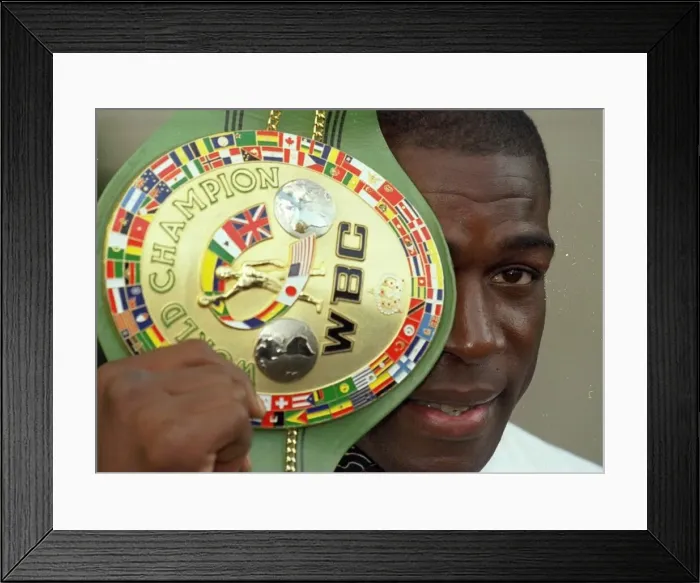 Framed Print : Frank Bruno Boxing WBC Belt Framed Print : Frank Bruno Boxing WBC Belt