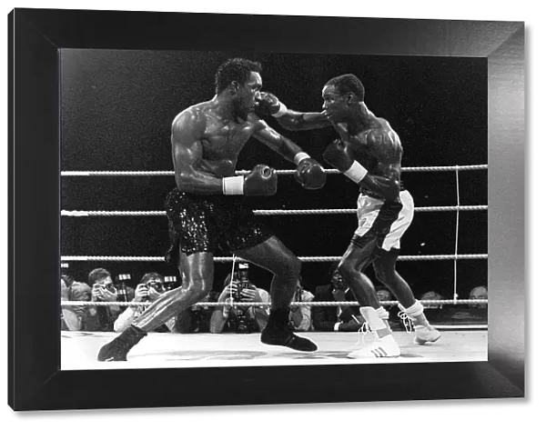 Chris Eubank Vs Nigel Benn in action during their WBO Middleweight World title fight at