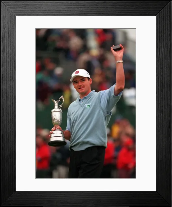 Framed Print : Paul Lawrie golfer with his trophy July 1999 at the British Open Golf Championships Framed Print : Paul Lawrie golfer with his trophy July 1999 at the British Open Golf Championships