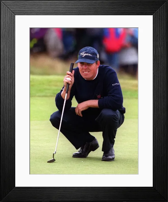 Framed Print : Justin Leonard golfer at the British Open Golf July 1999 Championship at Carnoustie Framed Print : Justin Leonard golfer at the British Open Golf July 1999 Championship at Carnoustie
