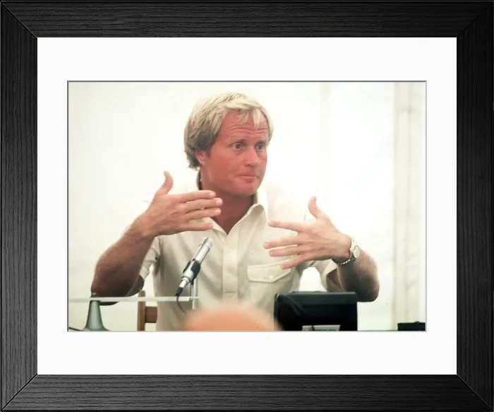Framed Print : British Open 1977. Turnberry, Scotland, July 1977. Jack Nicklaus British Open Golf