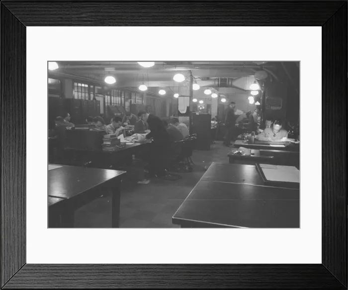 Framed Print : Daily Mirror News Room Circa 1952 Framed Print : Daily Mirror News Room Circa 1952