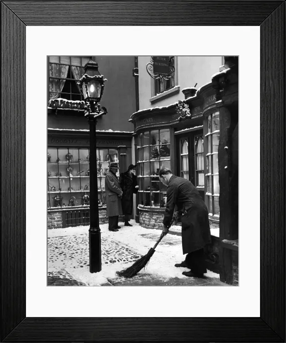 Framed Print : There is a cobbled street of Tudor and Victorian York shops in the Castle museum, York Framed Print : There is a cobbled street of Tudor and Victorian York shops in the Castle museum, York
