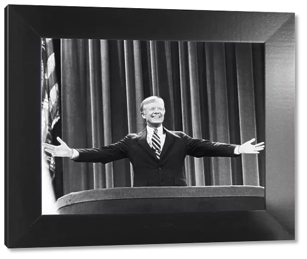 President Jimmy Carter seen here at the Democratic Convention in New York August 1980