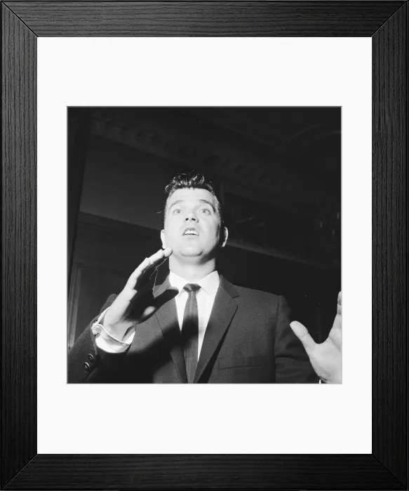Framed Print : American singer Conway Twitty pictured upon his arrival in London. 6th May 1959 Framed Print : American singer Conway Twitty pictured upon his arrival in London. 6th May 1959