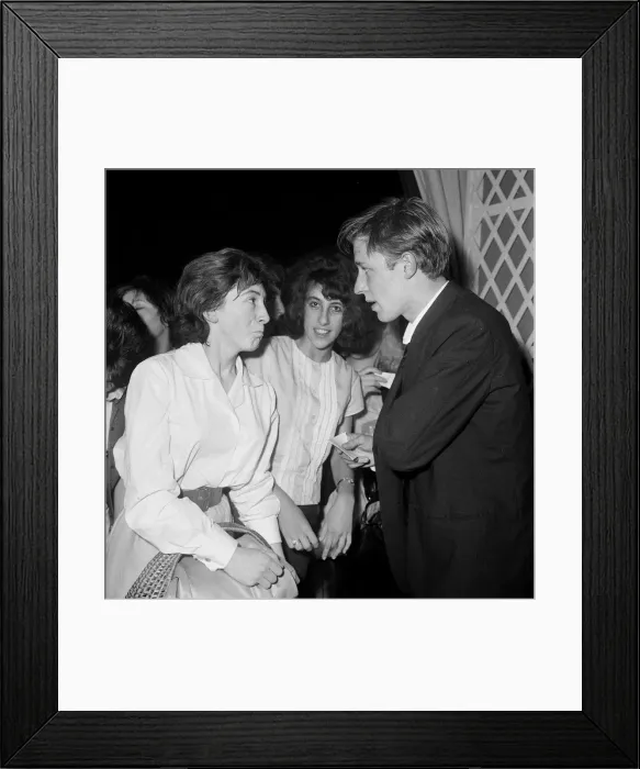 Framed Print : British pop singer Mike Sarne with female fans. 12th September 1962 Framed Print : British pop singer Mike Sarne with female fans. 12th September 1962