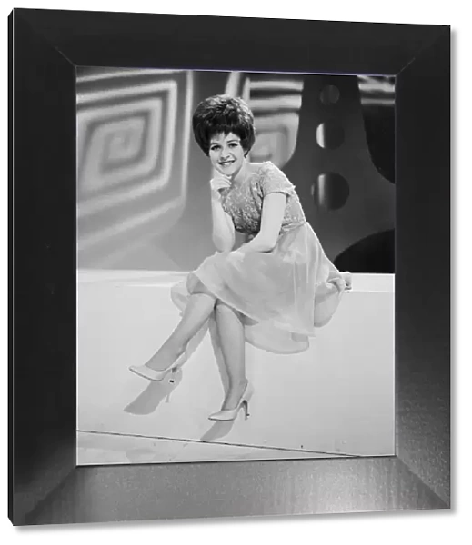 American pop singer Brenda Lee being on the set of the BBC