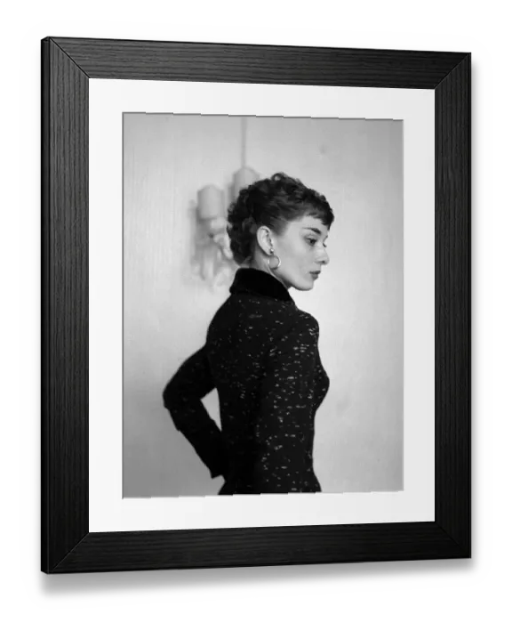 Framed Print : Audrey Hepburn - Actress - November 1954