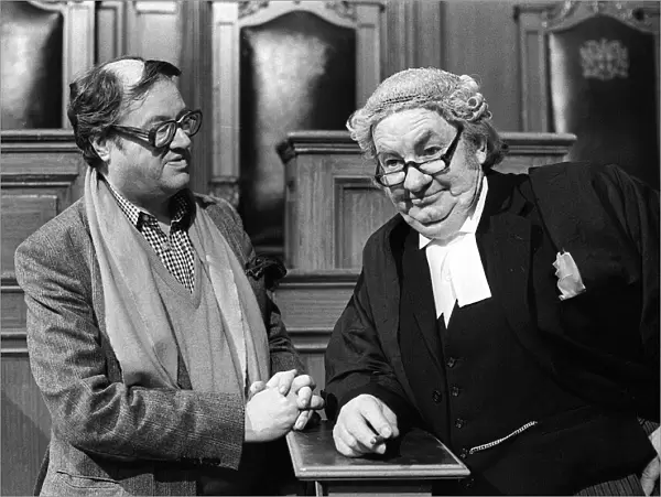 Actor Leo Mckern (R) with John Mortimer QC writer of the TV series Rumpole of the Bailey