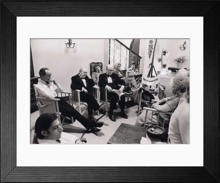 Framed Print : TV Programme: Are You Being Served August 1977 The cast takes a snooze between Framed Print : TV Programme: Are You Being Served August 1977 The cast takes a snooze between