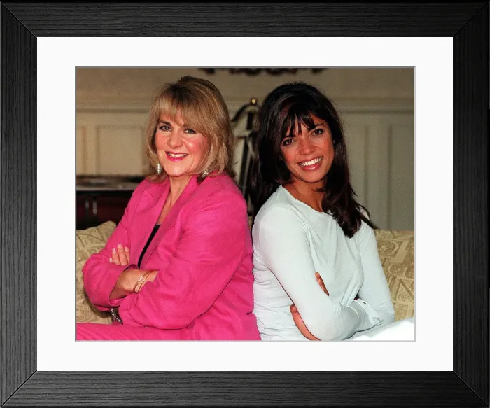 Framed Print : Jenny Powell TV Presenter September 1998 with Nina Myskow Journalist Framed Print : Jenny Powell TV Presenter September 1998 with Nina Myskow Journalist