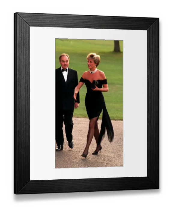 Framed Print : Diana, Princess of Wales, arrives at a party given by Vanity Fair magazine