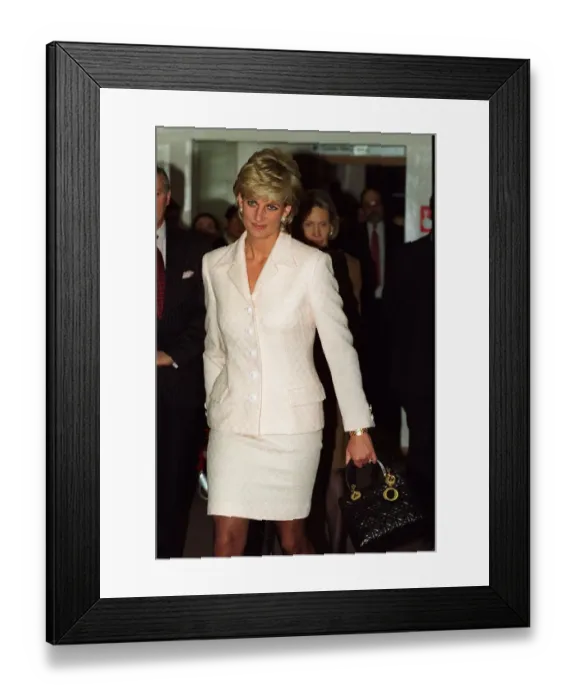 Framed Print : Diana, Princess of Wales, arrives at the National Hospital for Neurology