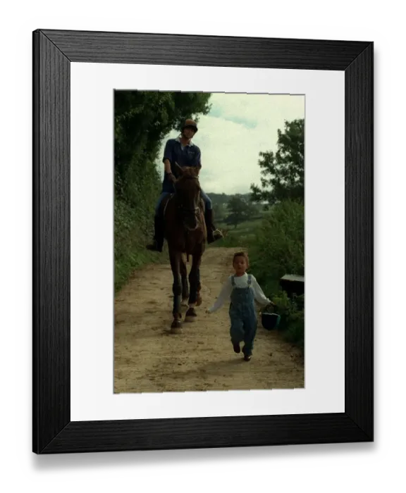 Framed Print : Sharron Davies October 1997 Riding Sylvester the horse at the Woodlands Riding Framed Print : Sharron Davies October 1997 Riding Sylvester the horse at the Woodlands Riding