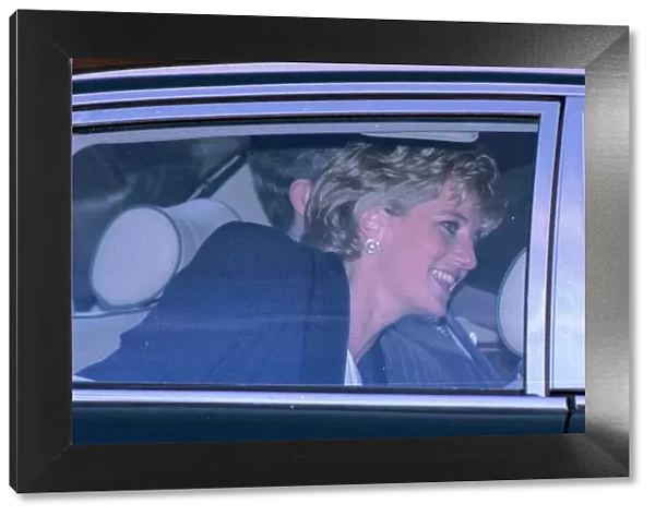 Princess Diana leaves Broadmoor Hospital in Crowthorne, Berkshire after opening