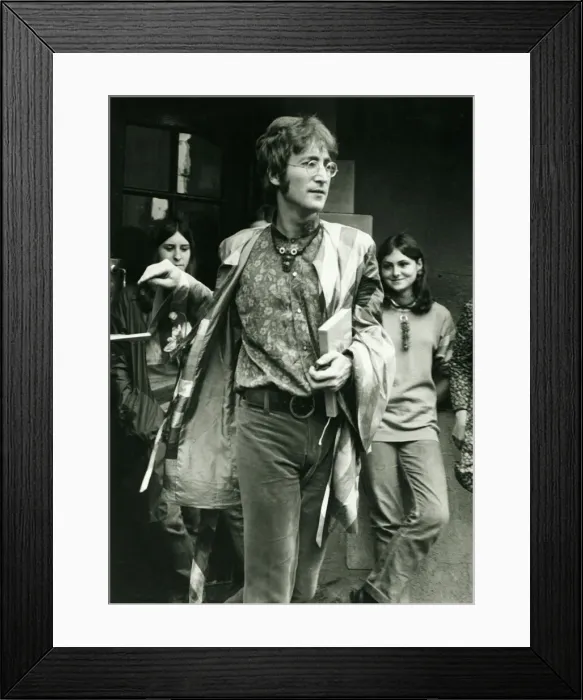 Framed Print : John Lennon Singer with the Group The Beatles leaves the International Meditation Framed Print : John Lennon Singer with the Group The Beatles leaves the International Meditation