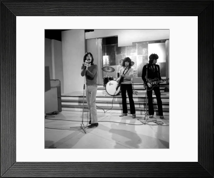 Framed Print : The Rolling Stones: 29th November 1968 during rehearsals at the Wembley Park Studios for