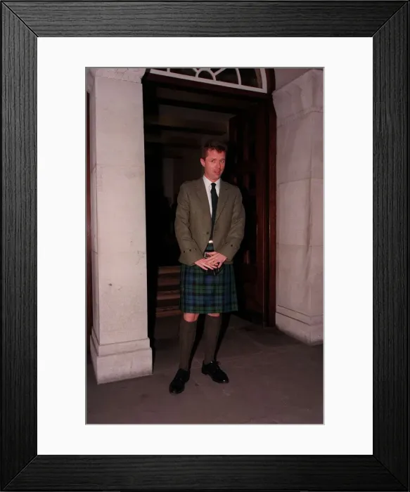 Framed Print : Nicky Campbell TV Presenter December 1997 On his wedding day to Tina Ritchie waiting Framed Print : Nicky Campbell TV Presenter December 1997 On his wedding day to Tina Ritchie waiting