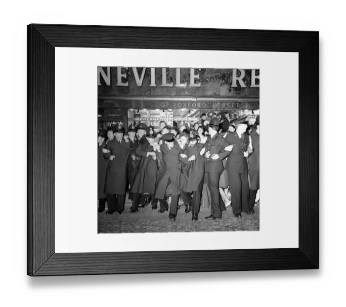 Framed Print : 10 July 1964 Fans waiting for the Beatles to arrive ate Northern Premiere of