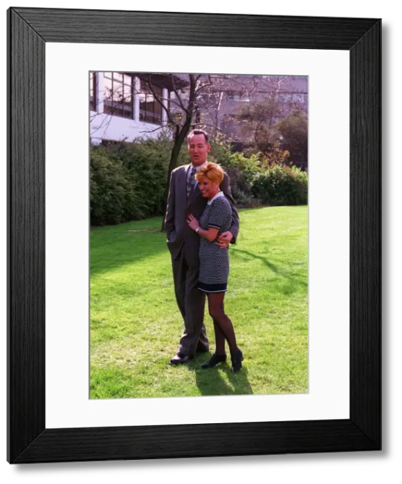 Framed Print : Michael Barrymore TV Presenter / Comedian with wife Chreyl and their dog A©Mirrorpix Framed Print : Michael Barrymore TV Presenter / Comedian with wife Chreyl and their dog A©Mirrorpix