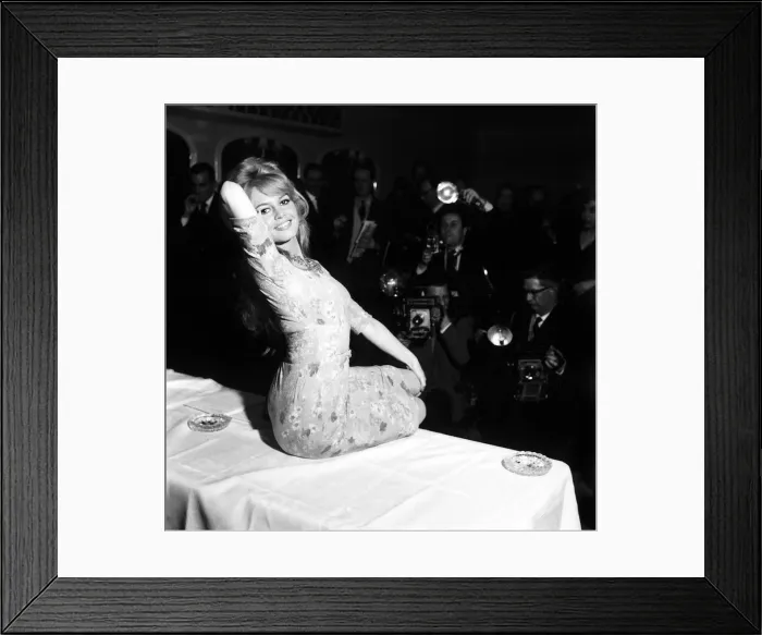 Framed Print : French film actress Brigitte Bardot in England to make a new film