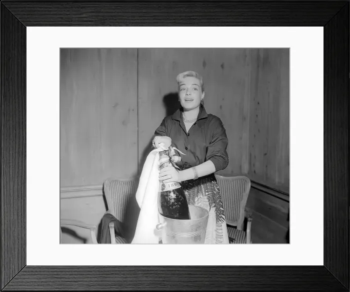 Framed Print : Actress Simone Signoret at a press conference Framed Print : Actress Simone Signoret at a press conference