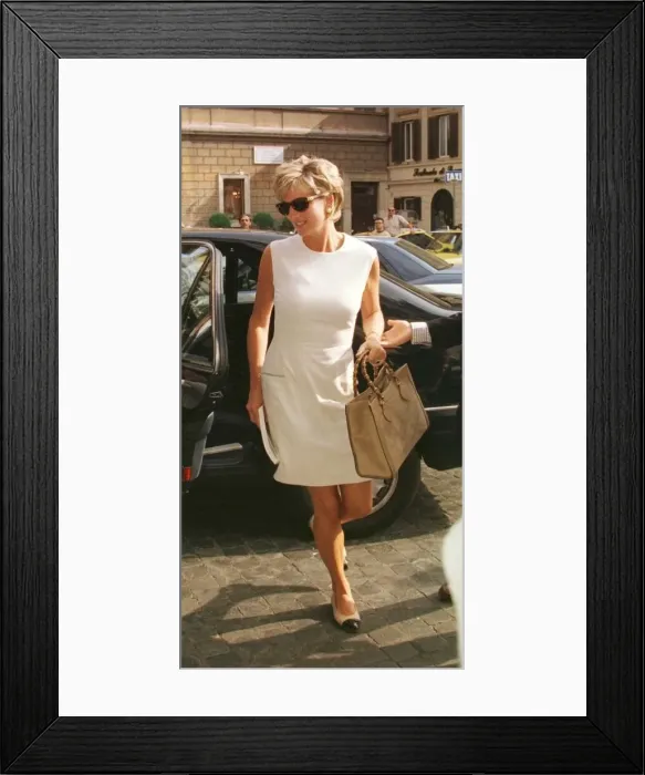 Framed Print : Diana, Princess of Wales visits Rome, Italy to host a charity dinner Framed Print : Diana, Princess of Wales visits Rome, Italy to host a charity dinner