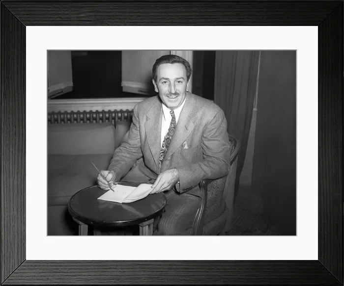 Framed Print : Walt Disney at a London Hotel Framed Print : Walt Disney at a London Hotel