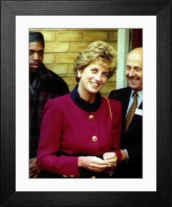 Framed Print : Princess Diana pictured during a visit to the Hulme Centre in Manchester