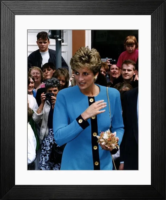 Framed Print : Princess Diana Attends a biennial conference at the Athenaeum in Bury St Edmunds, Suffolk
