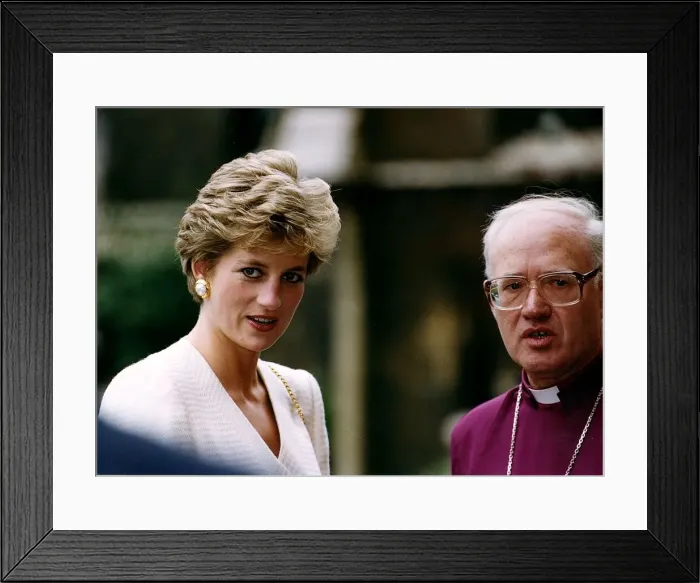 Framed Print : Princess Diana pictured with Archbishop of Canterbury George Carey as attends a Special Framed Print : Princess Diana pictured with Archbishop of Canterbury George Carey as attends a Special