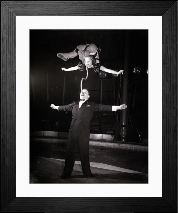 Framed Print : Circus act The Rohrs March 1953 Framed Print : Circus act The Rohrs March 1953