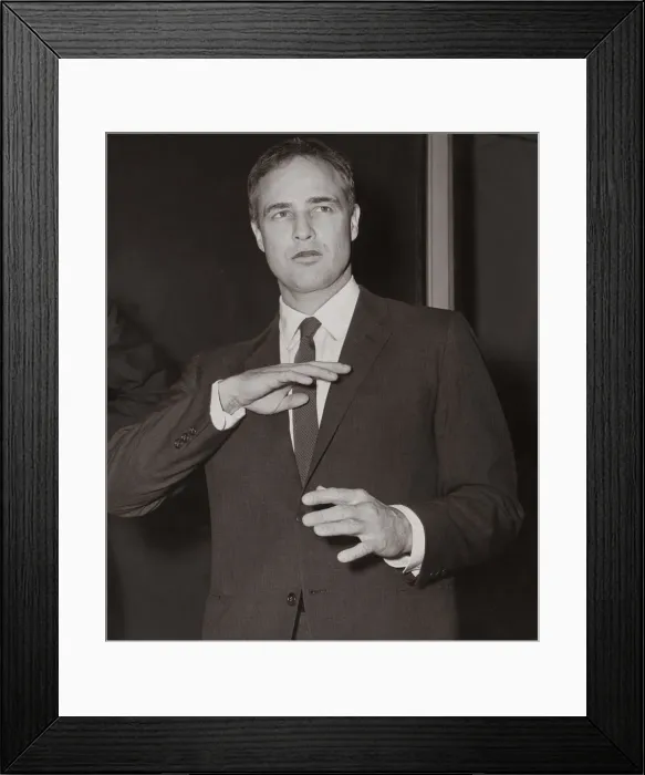 Framed Print : Marlon Brando, February 1964 Framed Print : Marlon Brando, February 1964