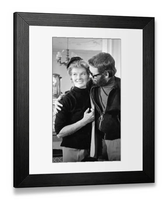 Framed Print : Actor Peter O Toole with actress Katherine Hepburn. November 1967