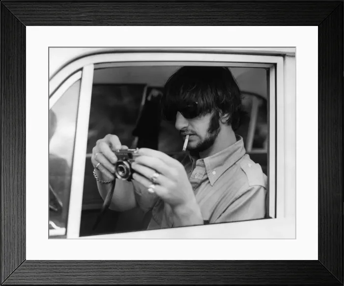 Framed Print : Ringo Starr drummer with The Beatles pictured with camera, on holiday in Tobago Framed Print : Ringo Starr drummer with The Beatles pictured with camera, on holiday in Tobago