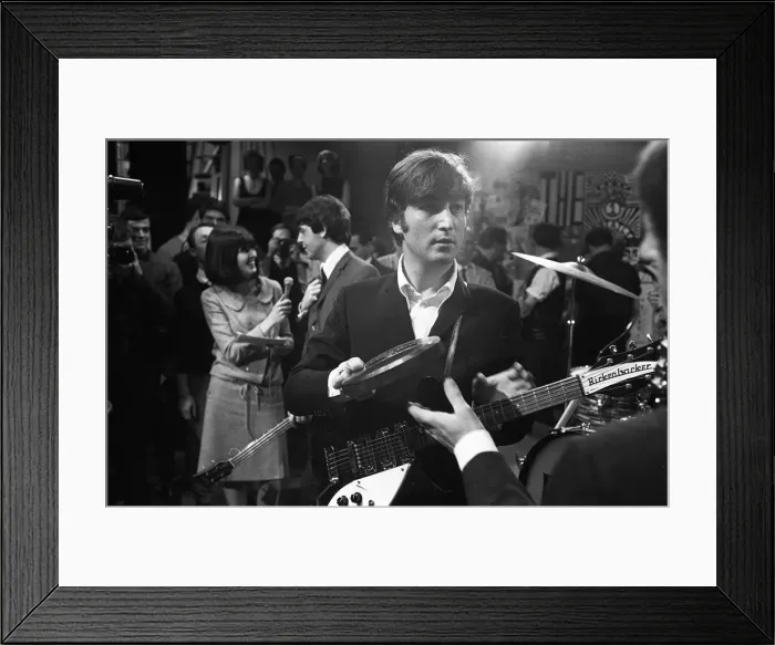 Framed Print : The Beatles at Television House, Kingsway, for an appearance on the television Show Framed Print : The Beatles at Television House, Kingsway, for an appearance on the television Show