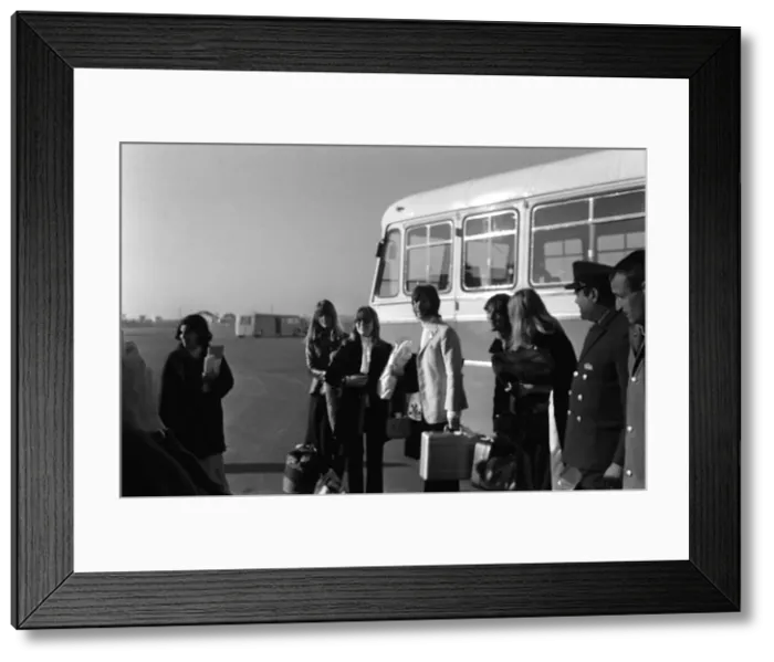 Framed Print : John Lennon - February 1968 and the other members of the group (not pictured Framed Print : John Lennon - February 1968 and the other members of the group (not pictured