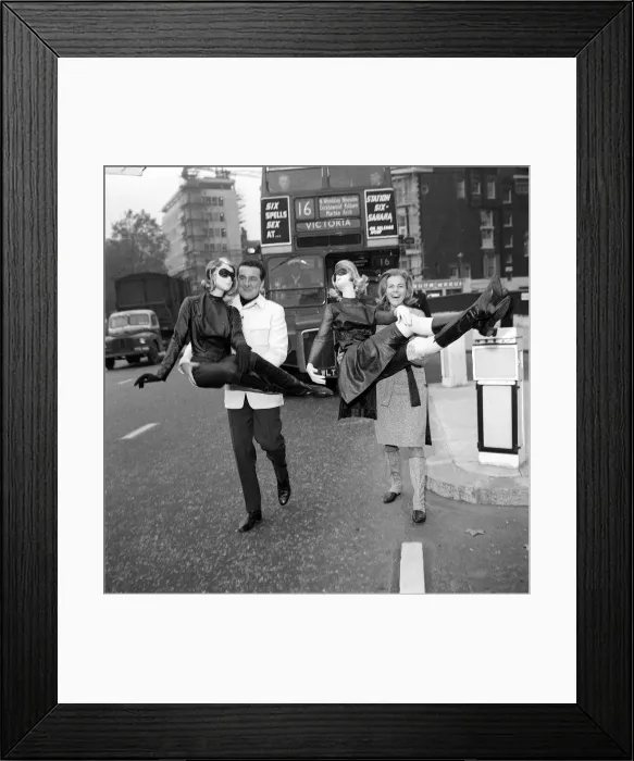 Framed Print : TV programme The Avengers Oct 1963 Honor Blackman Framed Print : TV programme The Avengers Oct 1963 Honor Blackman