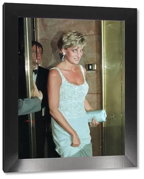 Diana, Princess of Wales visits Rome, Italy to host a charity dinner