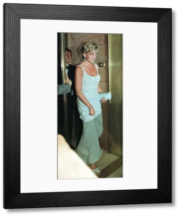 Framed Print : Diana, Princess of Wales visits Rome, Italy to host a charity dinner Framed Print : Diana, Princess of Wales visits Rome, Italy to host a charity dinner