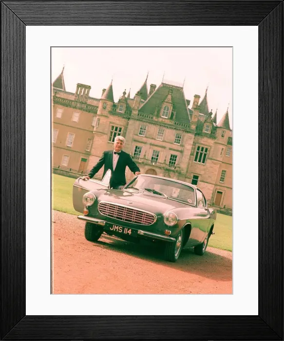 Framed Print : John Martin with P1800 Volvo car May 1998 Framed Print : John Martin with P1800 Volvo car May 1998