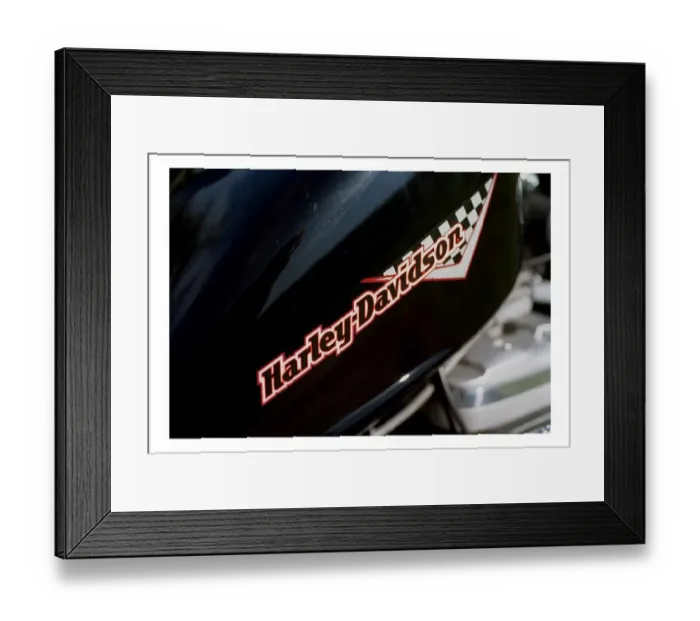 Framed Print : Harley Davidson motorbike June 1998 logo Framed Print : Harley Davidson motorbike June 1998 logo