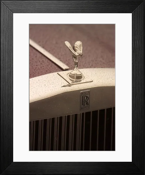 Framed Print : Rolls Royce Silver Seraph March 1998 bonnet mascot silver lady emblem
