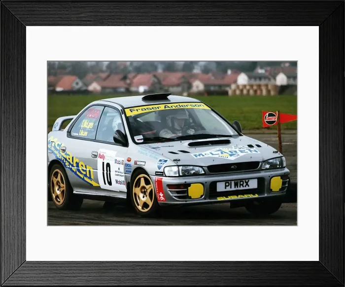 Framed Print : Fraser Anderson rally car May 1998 McLaren Subaru Mobil sponsorship Framed Print : Fraser Anderson rally car May 1998 McLaren Subaru Mobil sponsorship