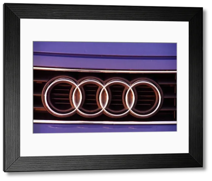 Framed Print : THE AUDI A3 Front of car showing logo September 1997