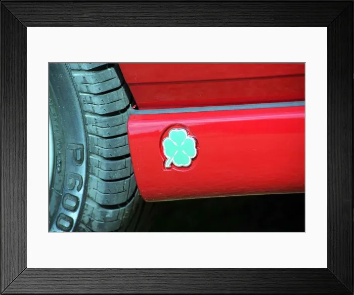 Framed Print : ALFA ROMEO 145 CLOVER LEAF LOGO AUGUST 1997