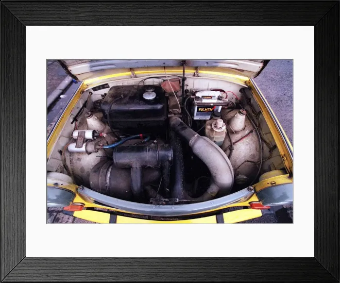 Framed Print : Trabant motor car East German December 1997 Road Record engine