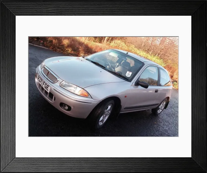 Framed Print : Rover 218 IS silver metallic paint November 1997 Framed Print : Rover 218 IS silver metallic paint November 1997